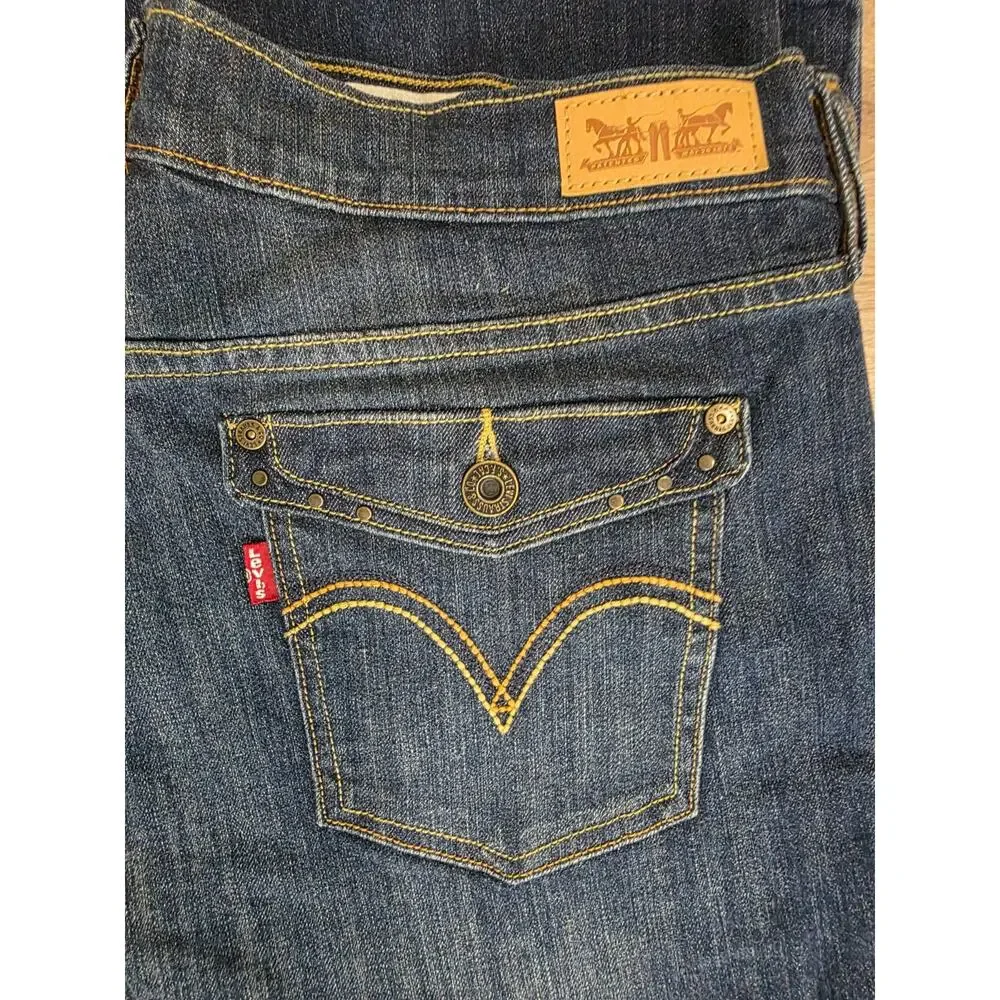 Levi's 515 Bootcut Jeans Dark Wash Flap Pocket Women's Blue Denim 12